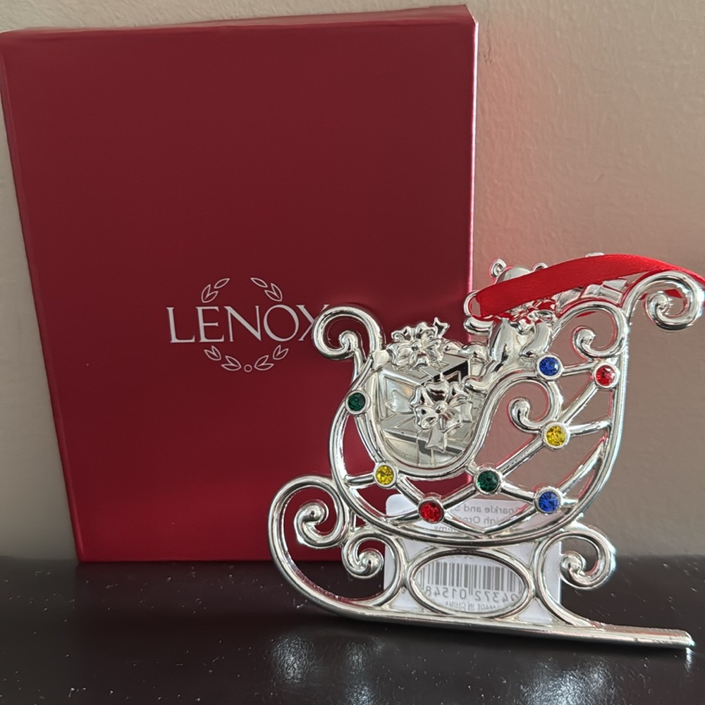 NWT Lenox Sparkle and Scroll Sleigh Ornament